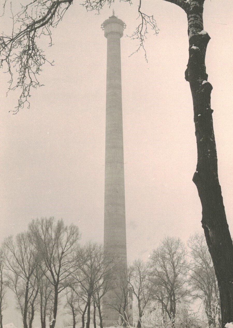 Herstellung des Turmes im Winter 1963 Matthias Schmitt